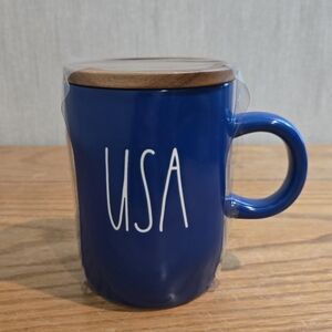 Rae Dunn USA Blue Mug